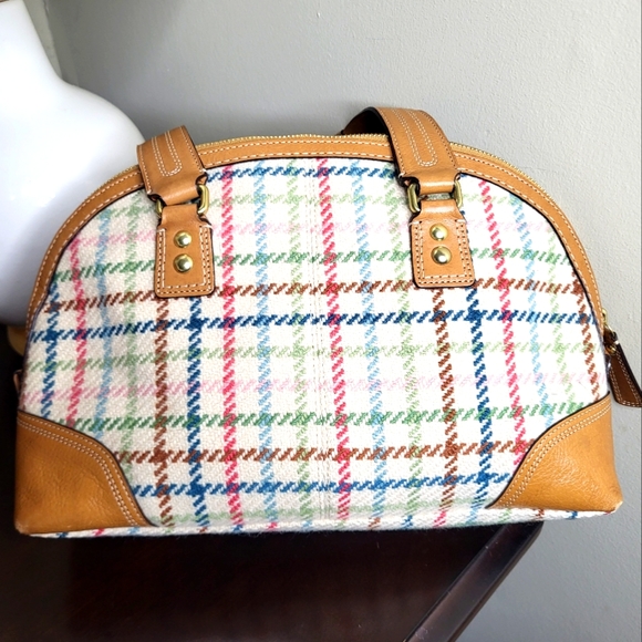Coach Tattersall Tweed Shoulder Bag - Picture 6 of 9